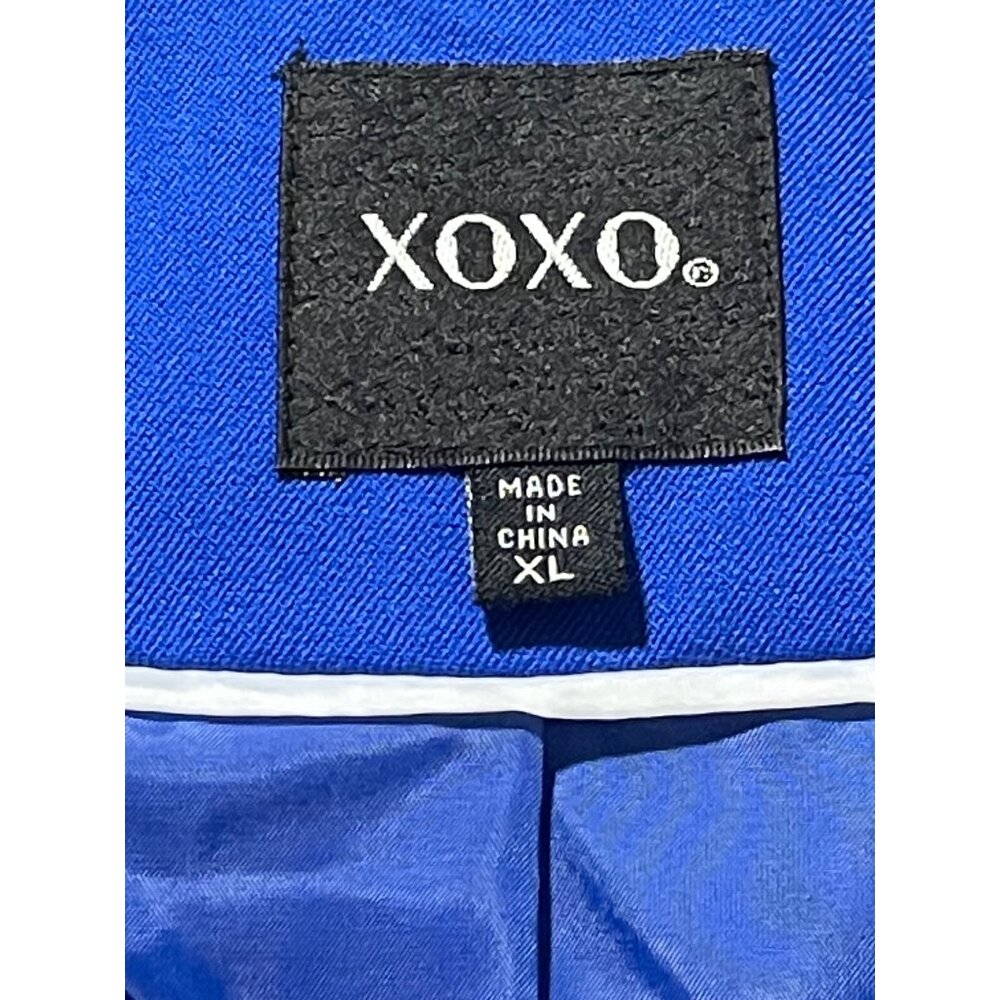 XOXO Women’s Royal Blue Suit Set Blazer XL Pants 12 Work Office - Picture 10 of 16